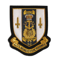 42 Commando Royal Marines wire blazer badge